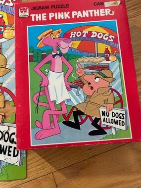 Vintage 1980 Pink Panther Hot Dogs Jigsaw Puzzle - Whitman